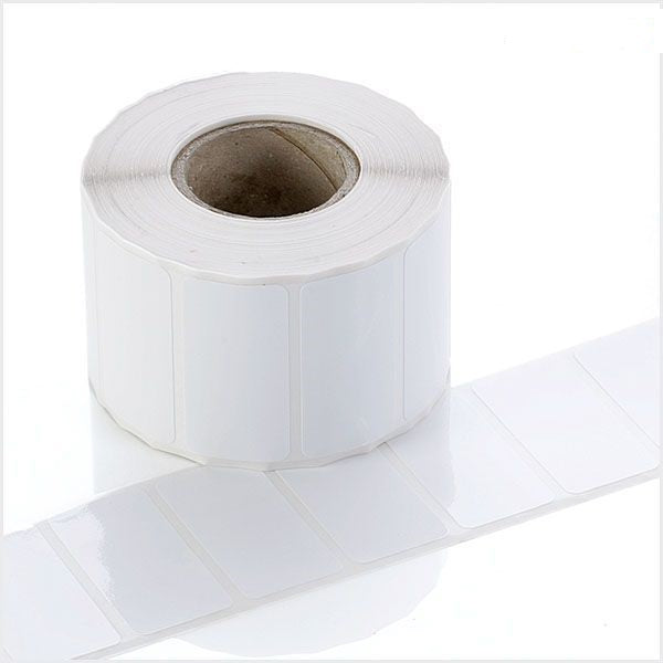 Q-L5025WTV - Gloss White Vinyl - 50mm x 25mm - Labelzone