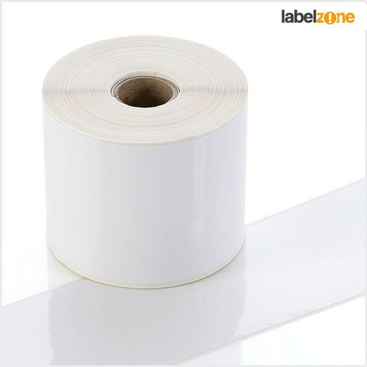 Q-PP075WT - White Continuous Self-Adhesive Tape - Permanent Adhesive - 75mm wide - Labelzone