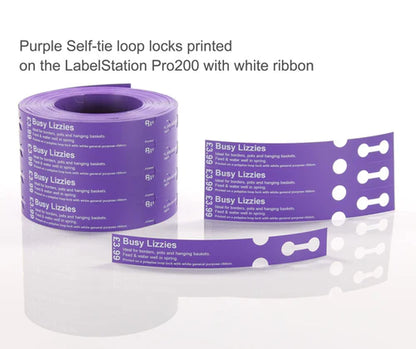 191mm x 25mm Self-Tie Loop-Lock coloured Plant Tag PURPLE from ...