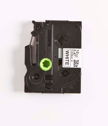 Brother TZ-FX231 - 12mm Black on White Flexi Tape - Labelzone