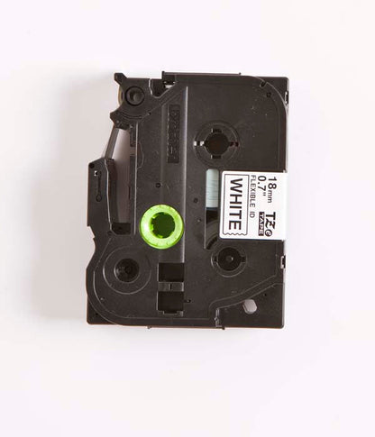 Brother TZ-FX241 - 18mm Black on White Flexi Tape - Labelzone