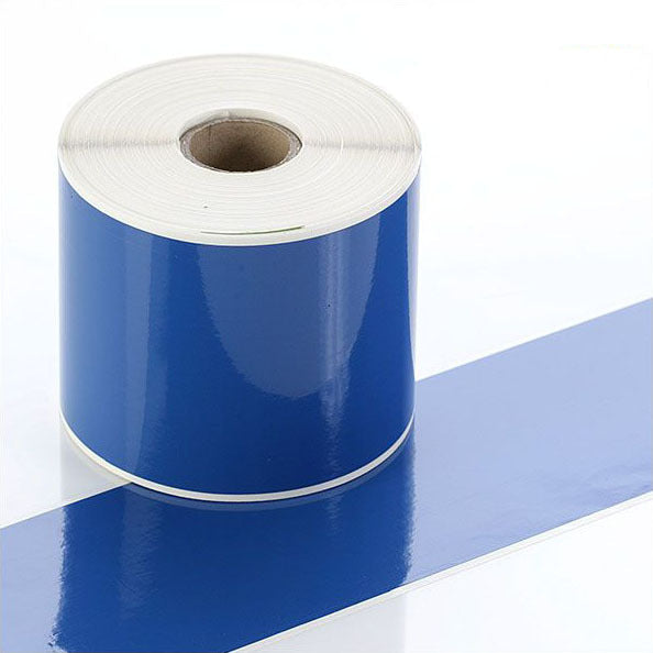 Q-V075BU - Blue Continuous Vinyl Rolls - Permanent Adhesive - 75mm wide - Labelzone